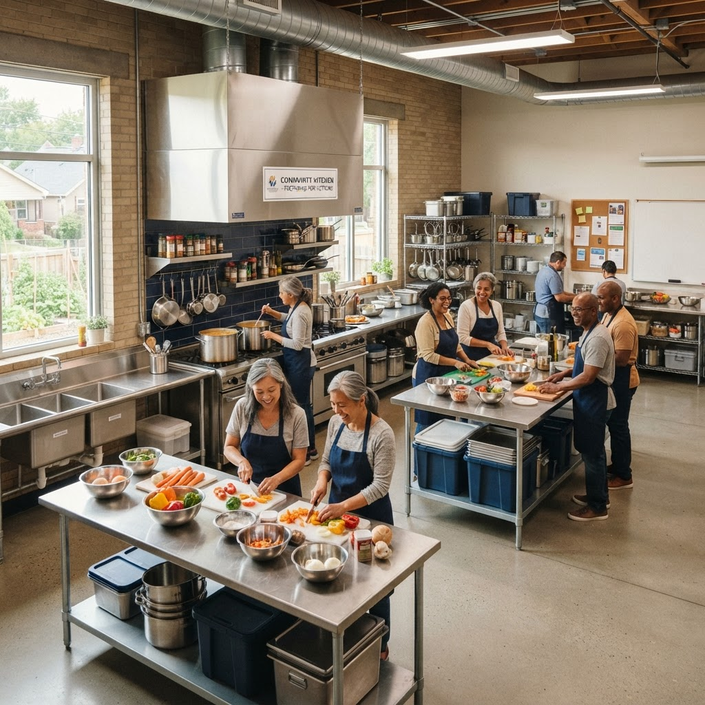 Representação conceitual: Cozinha social